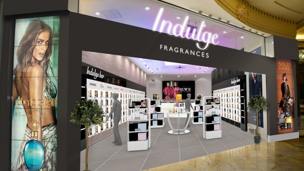 Indulge fragrance store rendering of one of their stores