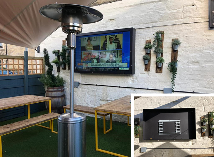 Outdoor TV install to increase outdoor revenue for pubs