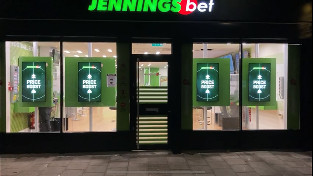 Jennings Bet Window Display Night Price Boost