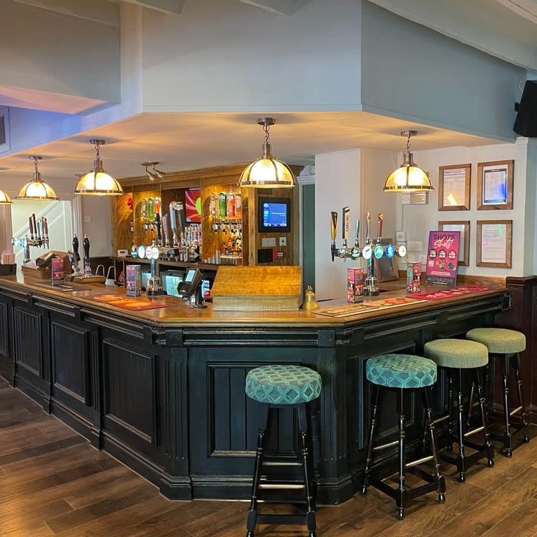 The main bar area in the cross keys pub 