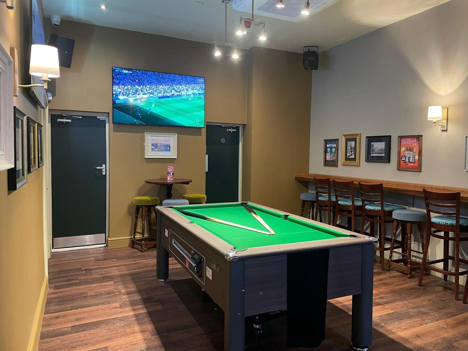 The sports bar at the Lord Fitzclanence pub 