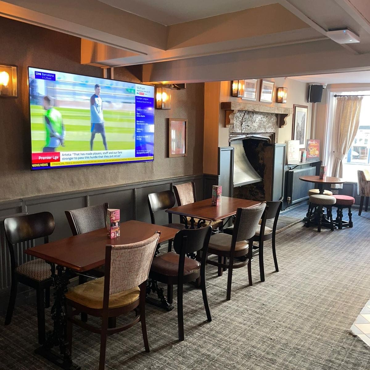 the rose and crown pub sports bar area